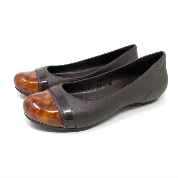 Crocs Cap Toe Tortoise Ballet Flat - Picture 3 of 8
